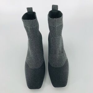 Vivaia Melissa Perforated Knit Boots Gray Size 10.5